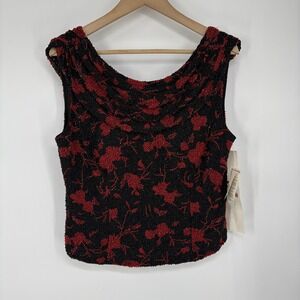 Andretta‎ Donatello Beaded Silk Top Womens L Draped Whimsigoth Fairy Grunge